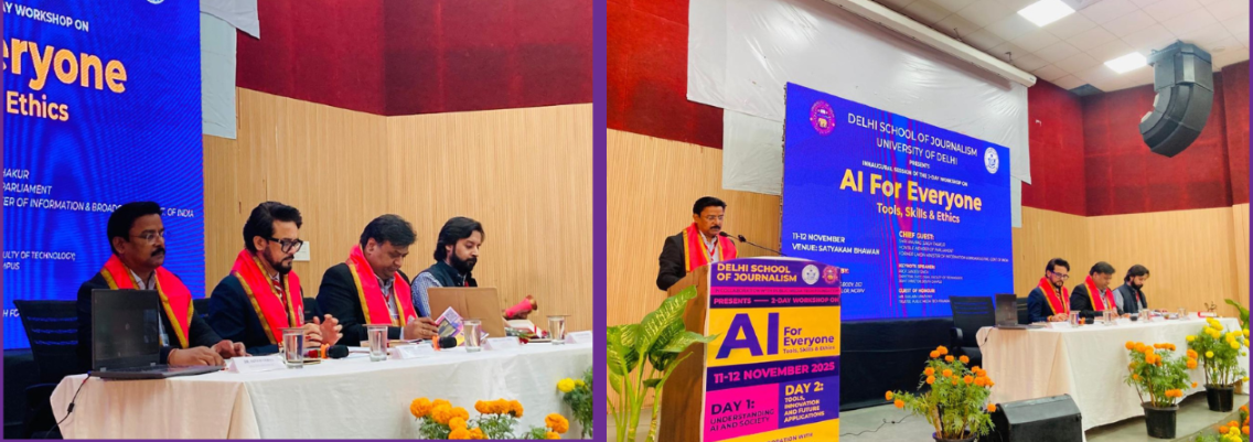 Inaugural Session of 2-Days Workshop on AI for Everyone - Delhi School of Journalism (November 11, 2025)